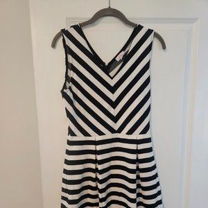 UEC Pixley White and Black Stripe Dress, Size M